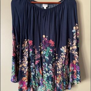 Merona brand tunic with floral detail